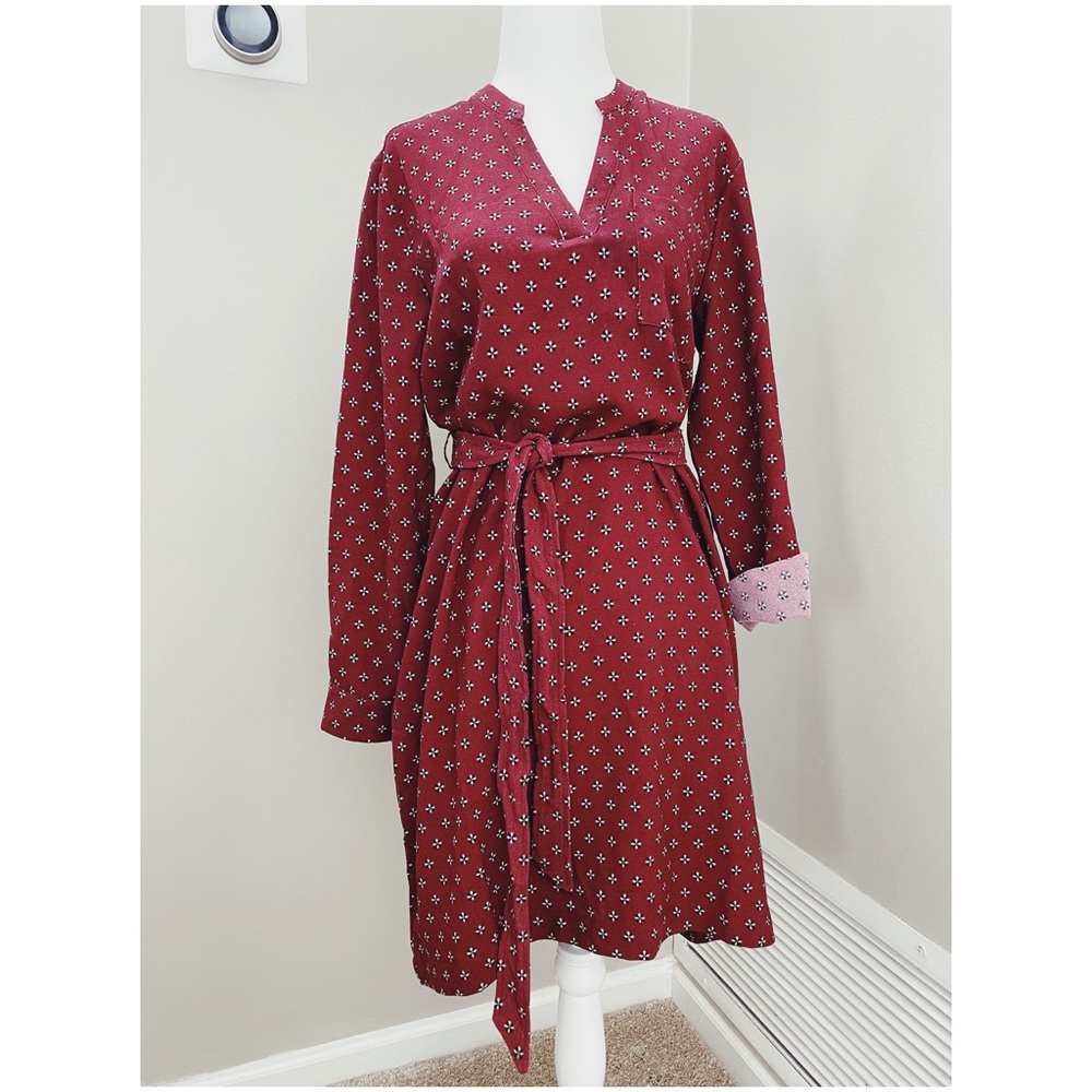 Mud Pie women’s long sleeve dress, burgundy